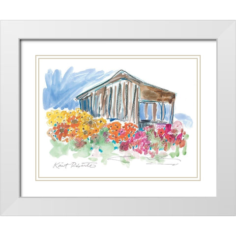 The Old House White Modern Wood Framed Art Print with Double Matting by Roberts, Kait