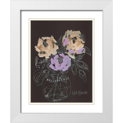 Swooning for You White Modern Wood Framed Art Print with Double Matting by Roberts, Kait