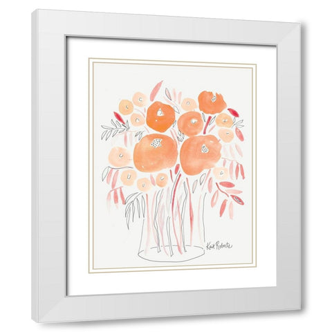 Guava Blooms and Bubblegum Leaves    White Modern Wood Framed Art Print with Double Matting by Roberts, Kait