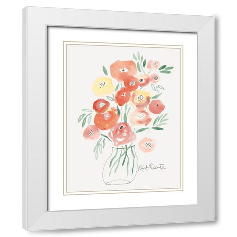 Garden Treasures    White Modern Wood Framed Art Print with Double Matting by Roberts, Kait