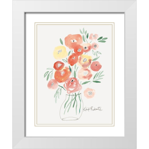 Garden Treasures    White Modern Wood Framed Art Print with Double Matting by Roberts, Kait