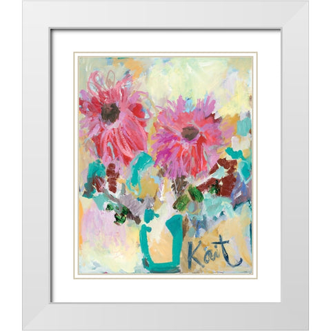 In My Heart Were Always Kissing White Modern Wood Framed Art Print with Double Matting by Roberts, Kait