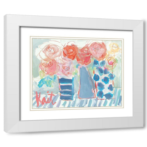 Tea Party White Modern Wood Framed Art Print with Double Matting by Roberts, Kait