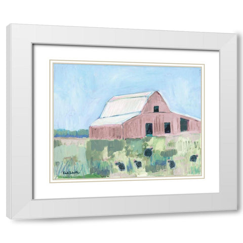 Pastel Barn II White Modern Wood Framed Art Print with Double Matting by Roberts, Kait