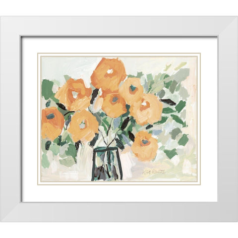 Blooms for Ruthie White Modern Wood Framed Art Print with Double Matting by Roberts, Kait