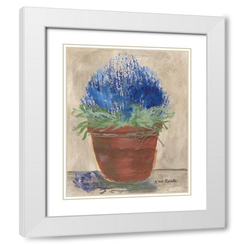 Flowers for Carol White Modern Wood Framed Art Print with Double Matting by Roberts, Kait
