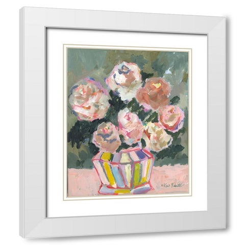 Flowers for Brenda White Modern Wood Framed Art Print with Double Matting by Roberts, Kait