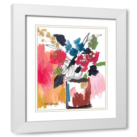 Red Lipstick White Modern Wood Framed Art Print with Double Matting by Roberts, Kait