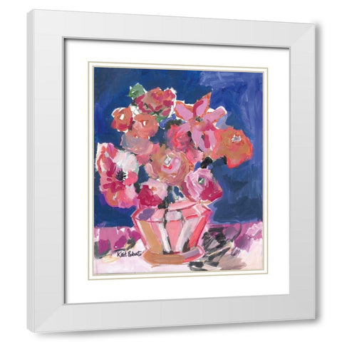Flowers for Barbara White Modern Wood Framed Art Print with Double Matting by Roberts, Kait