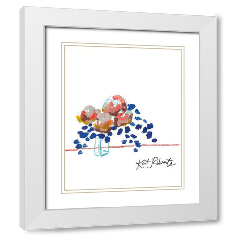 Kitchen Flowers White Modern Wood Framed Art Print with Double Matting by Roberts, Kait