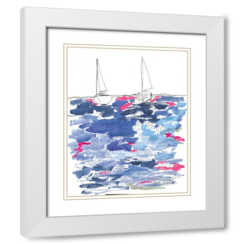 View From the Beach House White Modern Wood Framed Art Print with Double Matting by Roberts, Kait
