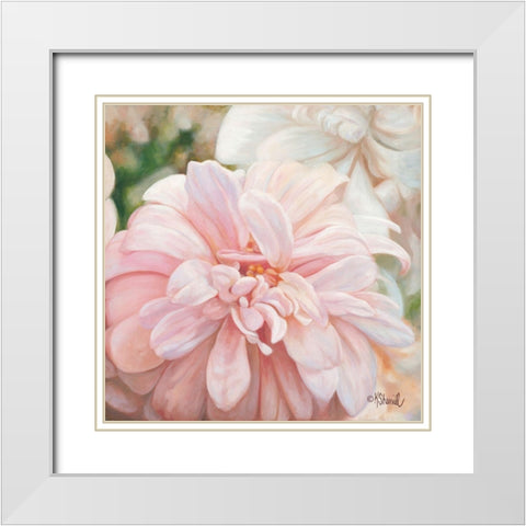 Luminous Petals White Modern Wood Framed Art Print with Double Matting by Sherrill, Kate