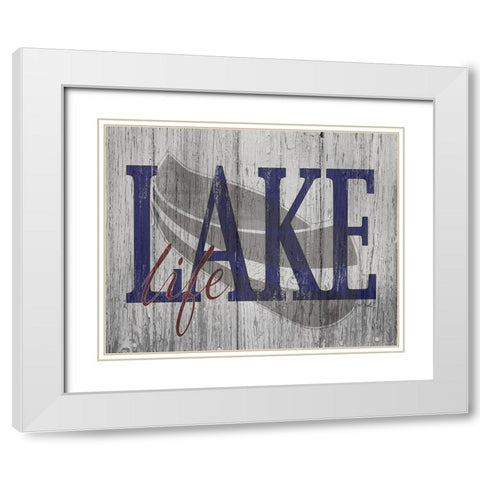 Lake Life White Modern Wood Framed Art Print with Double Matting by Sherrill, Kate
