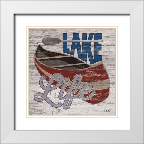 Lafe Life Canoe White Modern Wood Framed Art Print with Double Matting by Sherrill, Kate