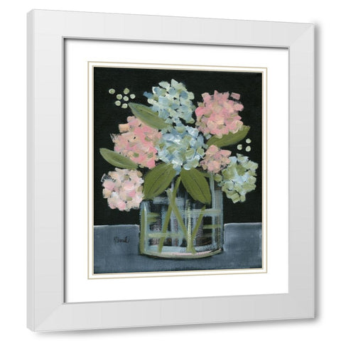 Hydrangea Bouquet White Modern Wood Framed Art Print with Double Matting by Sherrill, Kate
