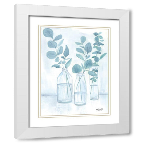 Stay Awhile White Modern Wood Framed Art Print with Double Matting by Sherrill, Kate