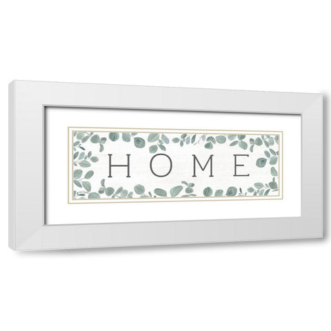 Home Eucalyptus I White Modern Wood Framed Art Print with Double Matting by Sherrill, Kate