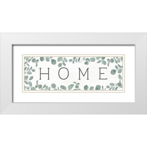 Home Eucalyptus I White Modern Wood Framed Art Print with Double Matting by Sherrill, Kate