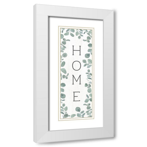 Home Eucalyptus II White Modern Wood Framed Art Print with Double Matting by Sherrill, Kate