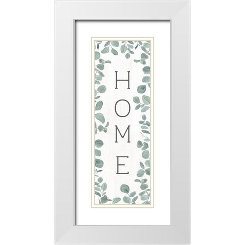 Home Eucalyptus II White Modern Wood Framed Art Print with Double Matting by Sherrill, Kate