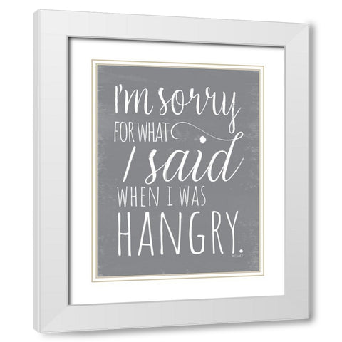 Hangry White Modern Wood Framed Art Print with Double Matting by Sherrill, Kate