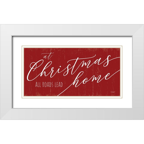 At Christmas White Modern Wood Framed Art Print with Double Matting by Sherrill, Kate