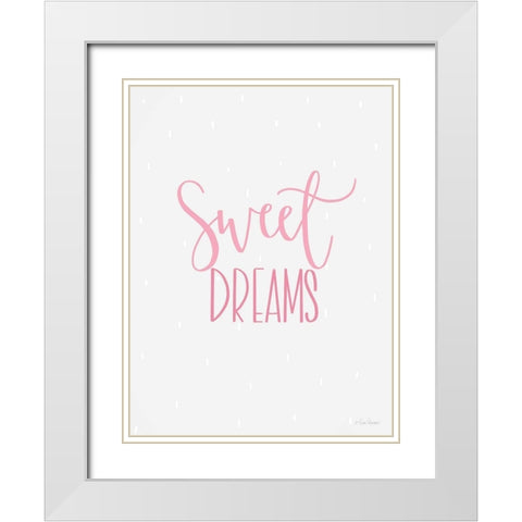 Sweet Dreams White Modern Wood Framed Art Print with Double Matting by Larson, Lisa
