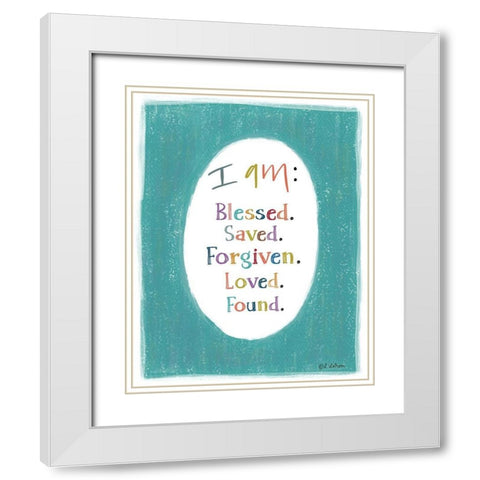 I Am White Modern Wood Framed Art Print with Double Matting by Larson, Lisa
