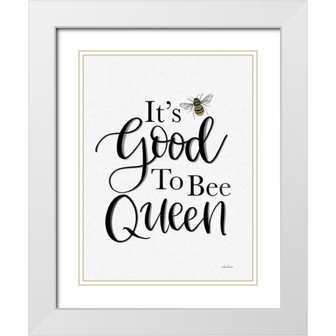 Its Good to be Queen     White Modern Wood Framed Art Print with Double Matting by Larson, Lisa