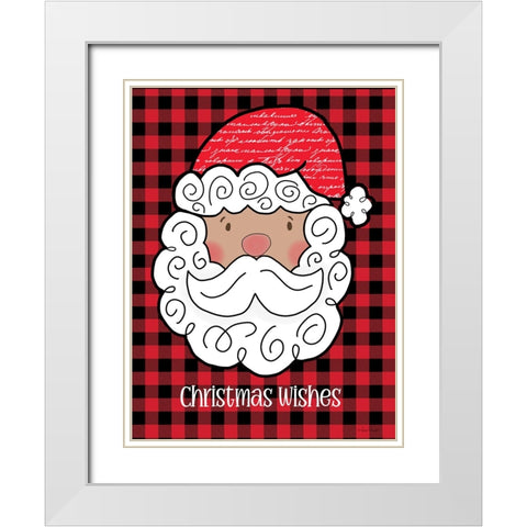 Christmas Wishes White Modern Wood Framed Art Print with Double Matting by Larson, Lisa
