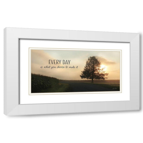 Every day White Modern Wood Framed Art Print with Double Matting by Deiter, Lori