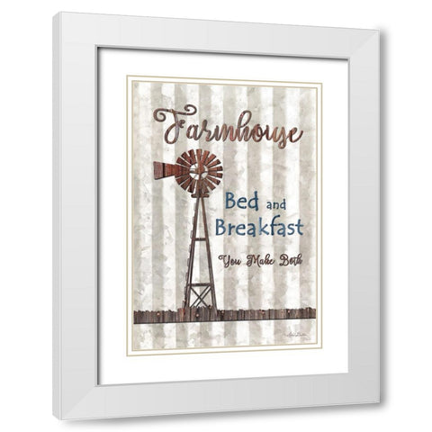 Farmhouse Bed and Breakfast White Modern Wood Framed Art Print with Double Matting by Deiter, Lori