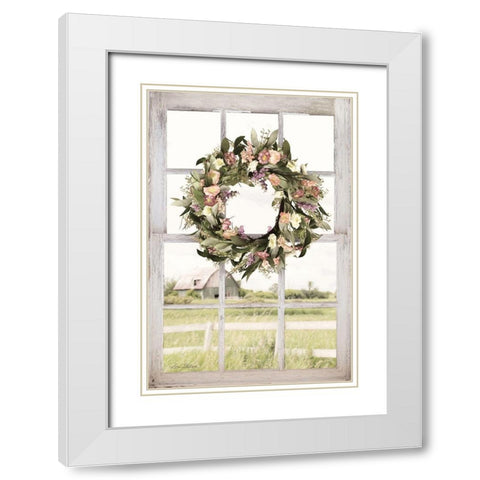 Summer View White Modern Wood Framed Art Print with Double Matting by Deiter, Lori