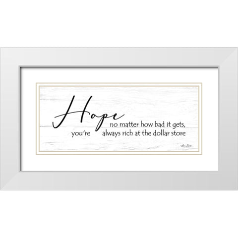 Hope White Modern Wood Framed Art Print with Double Matting by Deiter, Lori