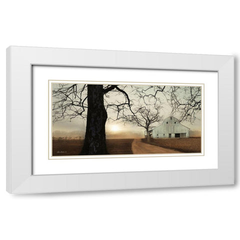 Millersburg Sunrise White Modern Wood Framed Art Print with Double Matting by Deiter, Lori