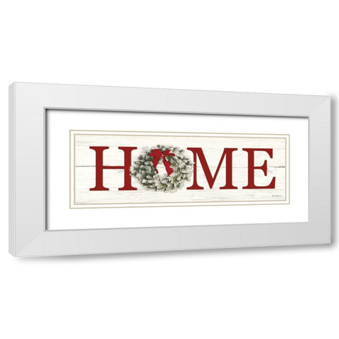 Christmas Home White Modern Wood Framed Art Print with Double Matting by Deiter, Lori