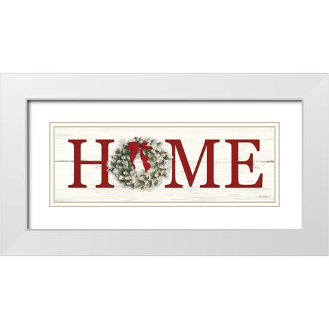 Christmas Home White Modern Wood Framed Art Print with Double Matting by Deiter, Lori