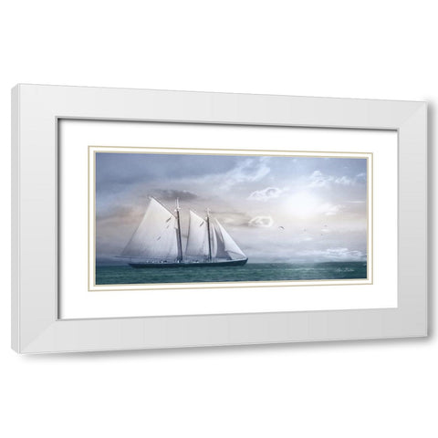 Adventure on the Seas White Modern Wood Framed Art Print with Double Matting by Deiter, Lori
