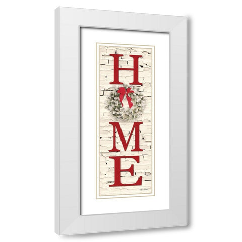 Christmas Home White Modern Wood Framed Art Print with Double Matting by Deiter, Lori