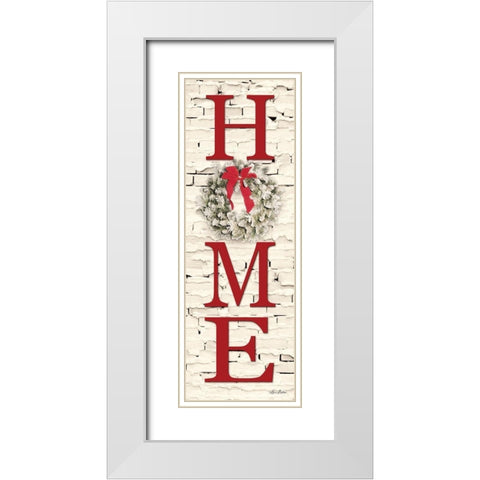 Christmas Home White Modern Wood Framed Art Print with Double Matting by Deiter, Lori