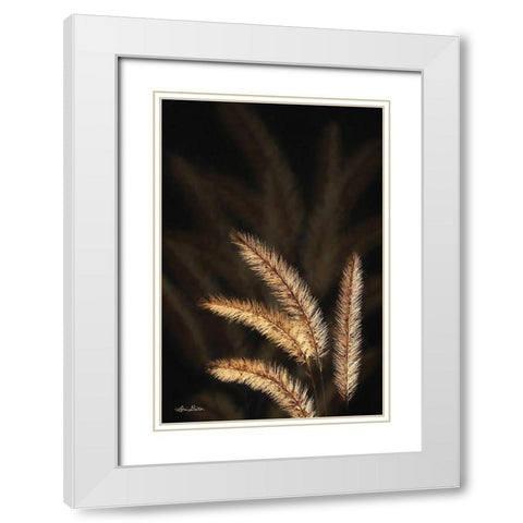 Golden Grass I White Modern Wood Framed Art Print with Double Matting by Deiter, Lori