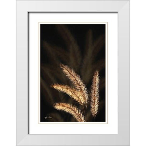 Golden Grass I White Modern Wood Framed Art Print with Double Matting by Deiter, Lori