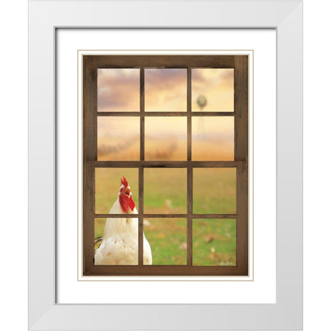 Alarm Clock White Modern Wood Framed Art Print with Double Matting by Deiter, Lori