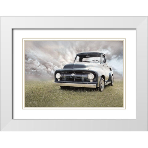 Stormy Field White Modern Wood Framed Art Print with Double Matting by Deiter, Lori