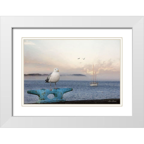 Eastport Dockmaster White Modern Wood Framed Art Print with Double Matting by Deiter, Lori