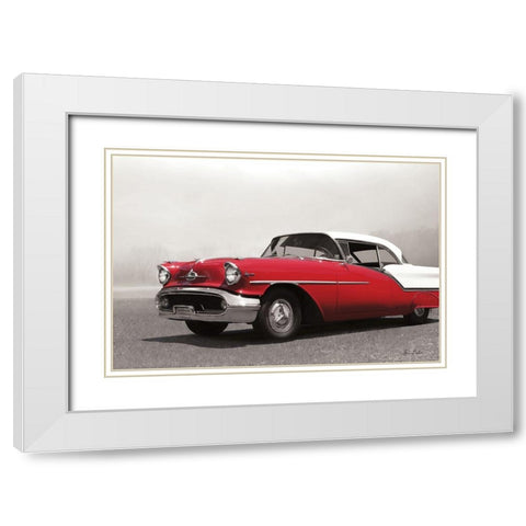 Olds Super 88    White Modern Wood Framed Art Print with Double Matting by Deiter, Lori
