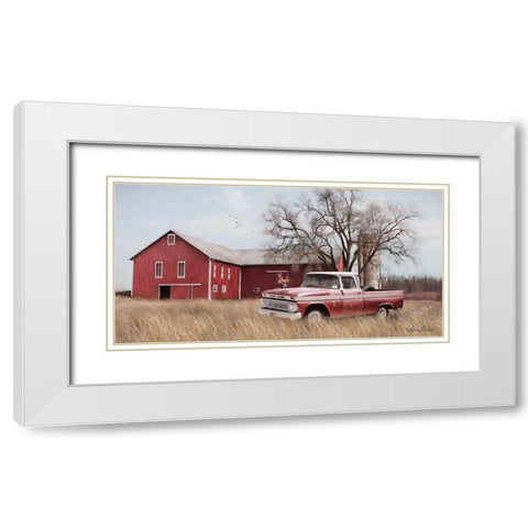 Western Ohio Barn    White Modern Wood Framed Art Print with Double Matting by Deiter, Lori