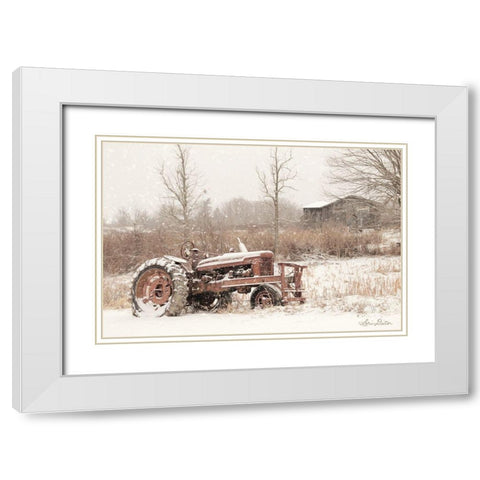 Snow Covered White Modern Wood Framed Art Print with Double Matting by Deiter, Lori