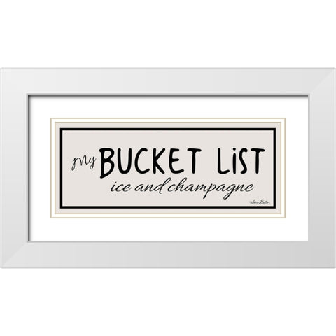 My Bucket List White Modern Wood Framed Art Print with Double Matting by Deiter, Lori