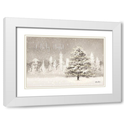O Holy Night    White Modern Wood Framed Art Print with Double Matting by Deiter, Lori